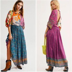 Free People What You Want‎ Maxi Dress Size Medium Boho Wedding European Summer